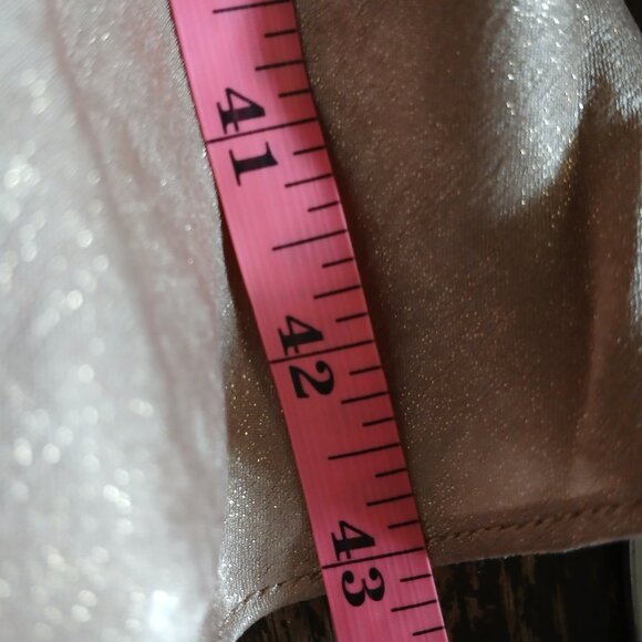 Lucy Paris NWT Glittery Gold Katianna Maxi Skirt Women's Medium - Picture 10 of 10